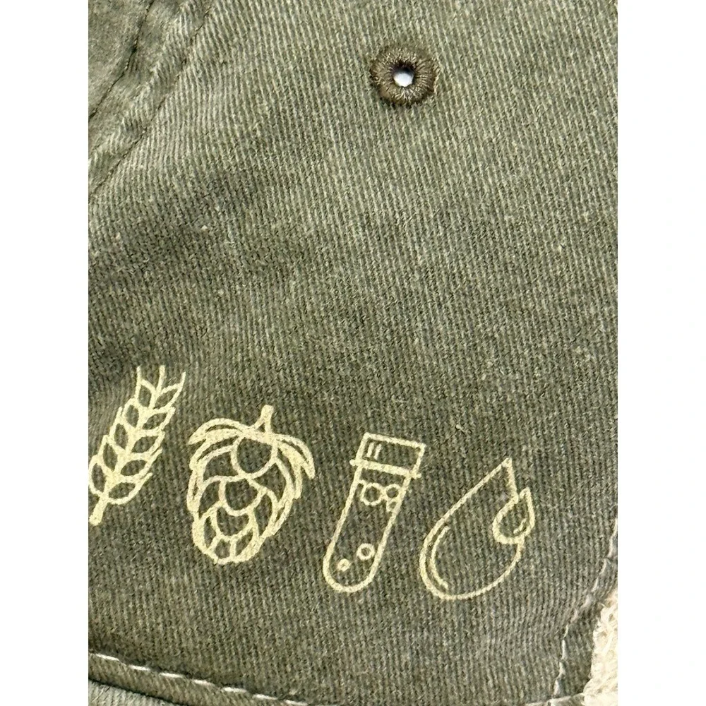 Founders Brewing Trucker Hat Olive Green Cream Mesh Snapback Beer Brewing Icons